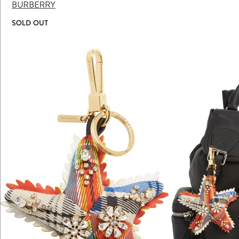 Burberry Phil the Starfish Cashmere Key Chain - Picture 6 of 6